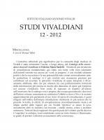 Review of Michael Talbot, «Studi Vivaldiani», 12, 2012