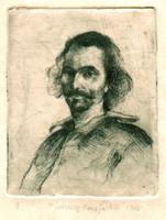 Portrait of Bernini | Dry point, cm 7,5 x 9,5, 1982