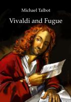 Copertina per il libro di Michael Talbot Vivaldi and Fugue, Olschki, 2009